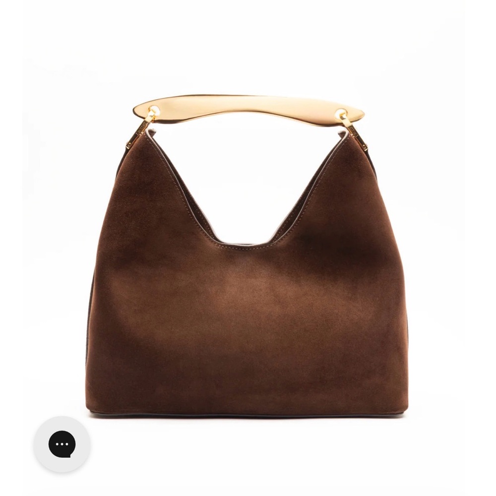 Elleme Elegant Brown Boomerang  Suede Women's Bag